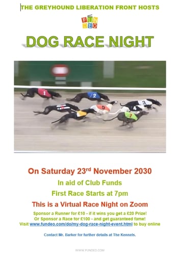 Dog race night poster download