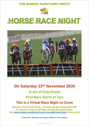 Horse race night poster download